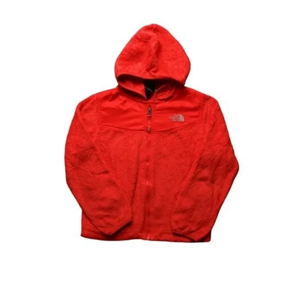 The North Face Toddler Oso Hoodie Red Full Zip High Pile Fleece Jacket 4T